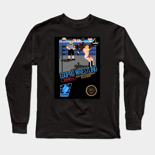 EGO Pro Wrestling 8 Bit Classic Long Sleeve T-Shirt by egoprowrestling